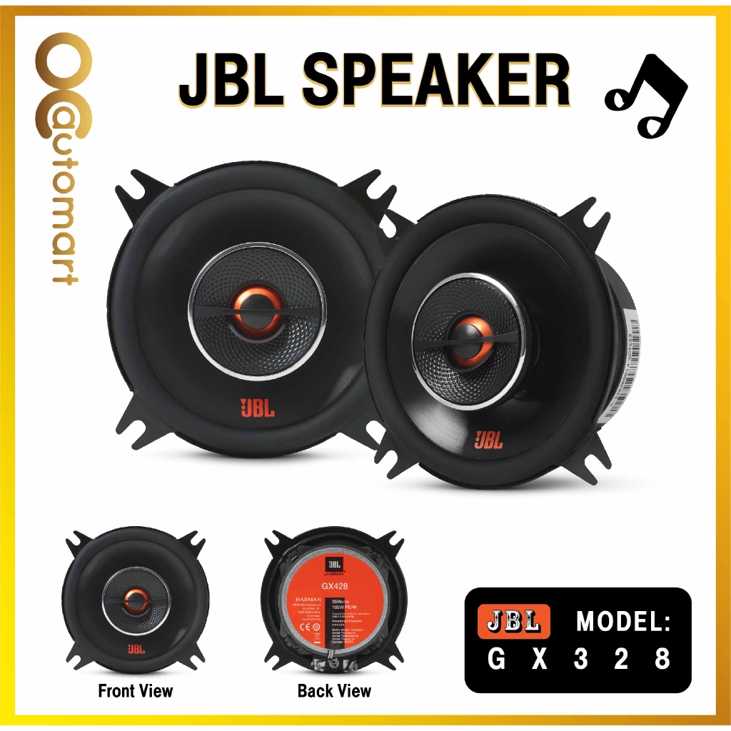 JBL GX Series GX428 4" 2 Way Car Speaker 105 Watts peak power 4 inch