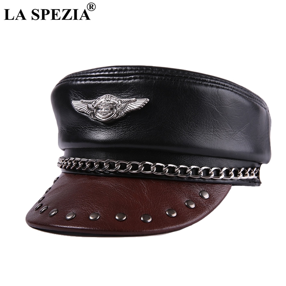 leather captains hat