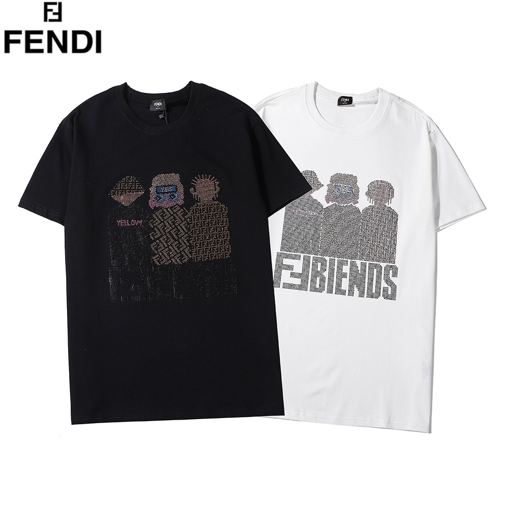 fendi shirt black and white