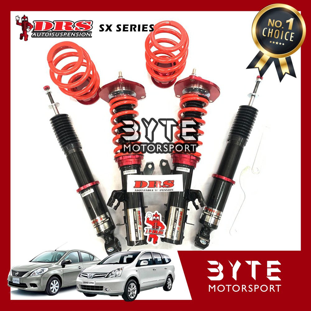 Drs Sx Series Hi Lo Soft Hard Adjustable Absorber Suspension With Top Mount Nissan Grand Livina Latio With Top Mount Shopee Malaysia