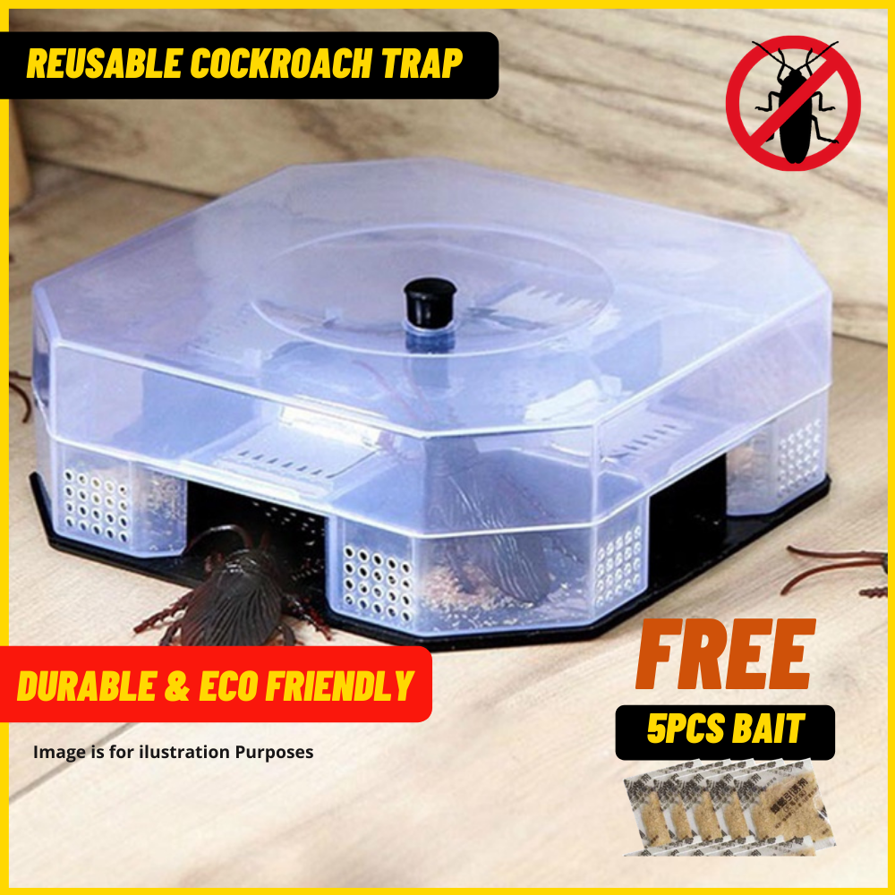 Reusable Cockroach Trap Box Non-Toxic Insert Killer Catcher/ trap lipas ...