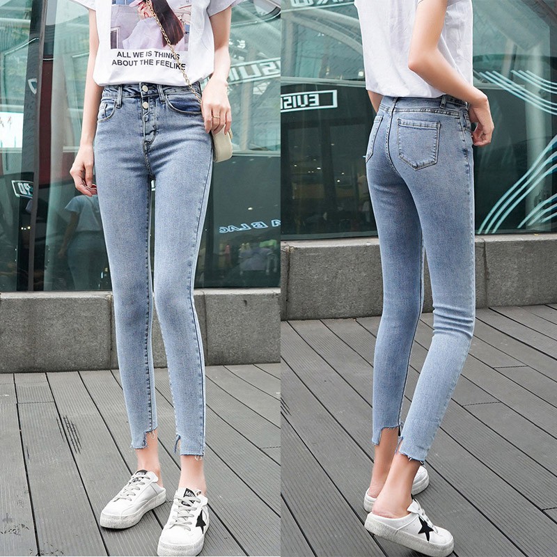 ladies gray jeans