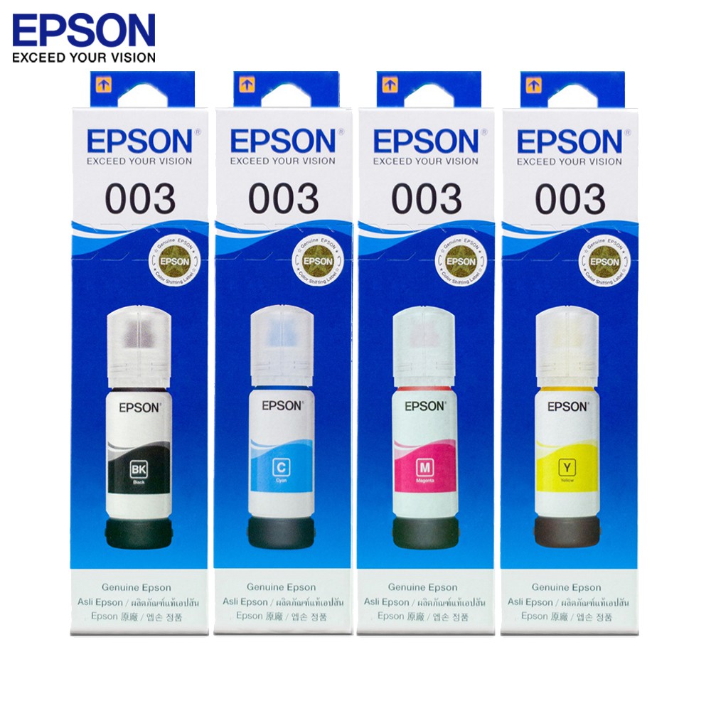 Original EPSON 003 Ink Cartridge Black,Cyan,Magenta,Yellow For L3110