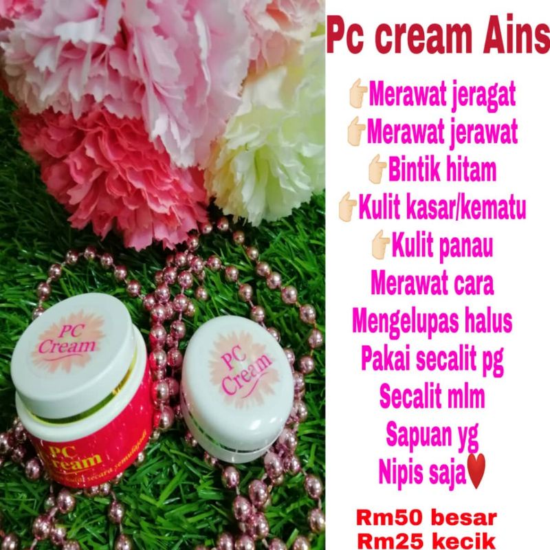 AINS BEAUTY CARE PC CREAM / PEELING CREAM JERAGAT PARUT  HITAM KULIT KUSAM  ? ORIGINAL HQ + FREE GIFT ???