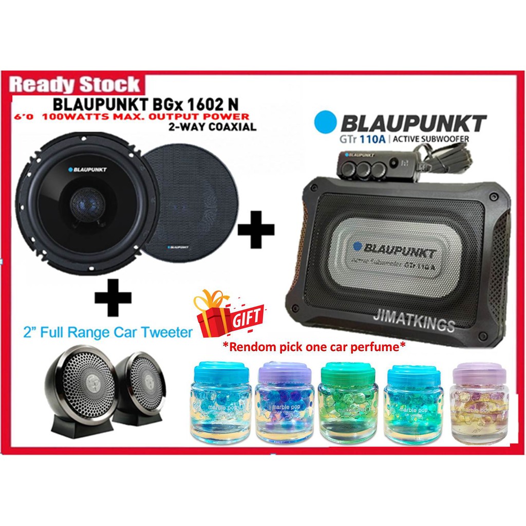 BLAUPUNKT GTR110A Car Speaker Underseat Active Subwoofer + 6" Speaker