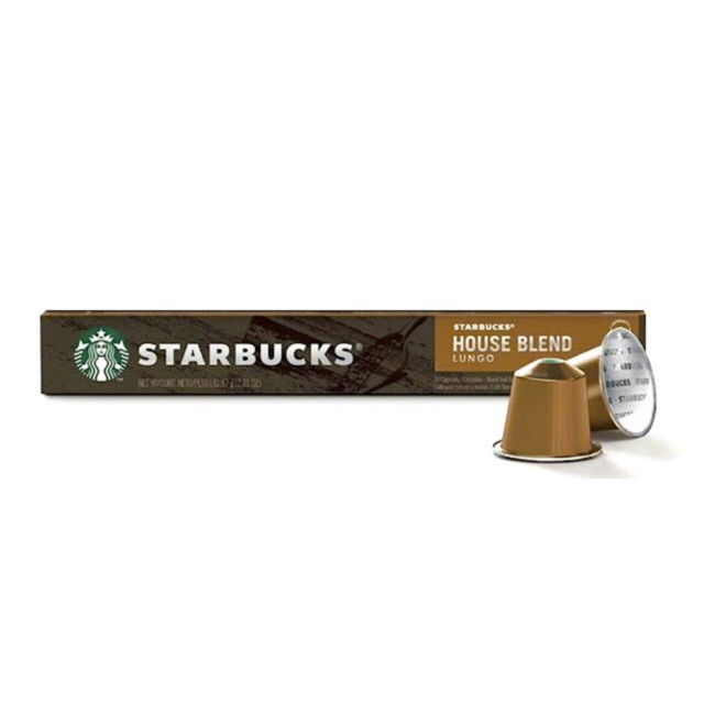 Starbucks Nespresso Coffee Capsules - House Blend (Lungo) 57g | Shopee ...