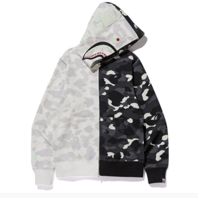 bape black shark hoodie