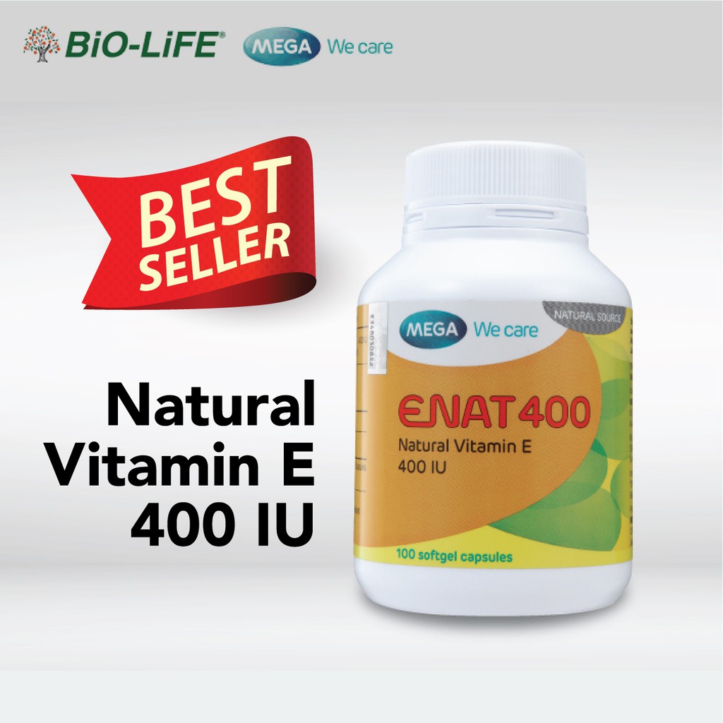 Biolife Enat 400 Natural Vitamin E 400 Iu 100 Softgel Capsules Clearance Sale Shopee Malaysia