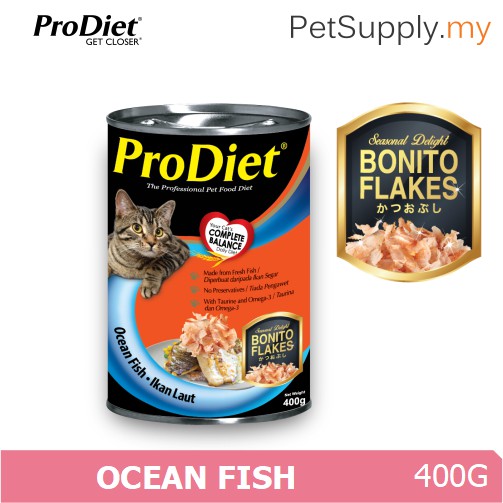 Prodiet Wet Cat Food With Bonito Flakes 400g Makanan Kucing