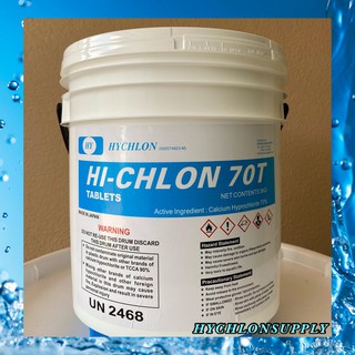 Chlorine Hi-Chlon 70T Tablet 1inch 5Kg (Japan) Swimming Pool Calcium Hypochlorite 70% (Pool Chlorine)