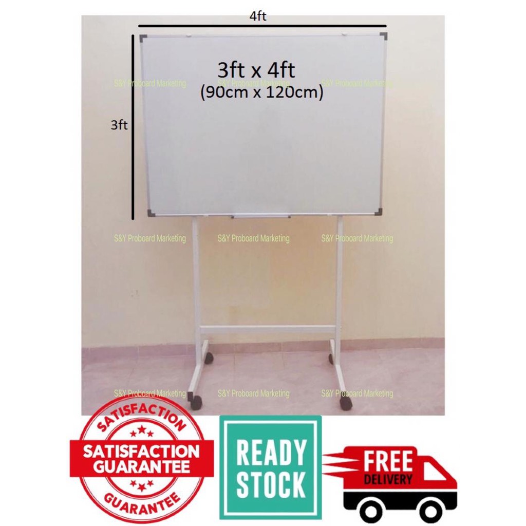 3x4 Whiteboard With Stand Size 3ft x4ft Shopee Malaysia