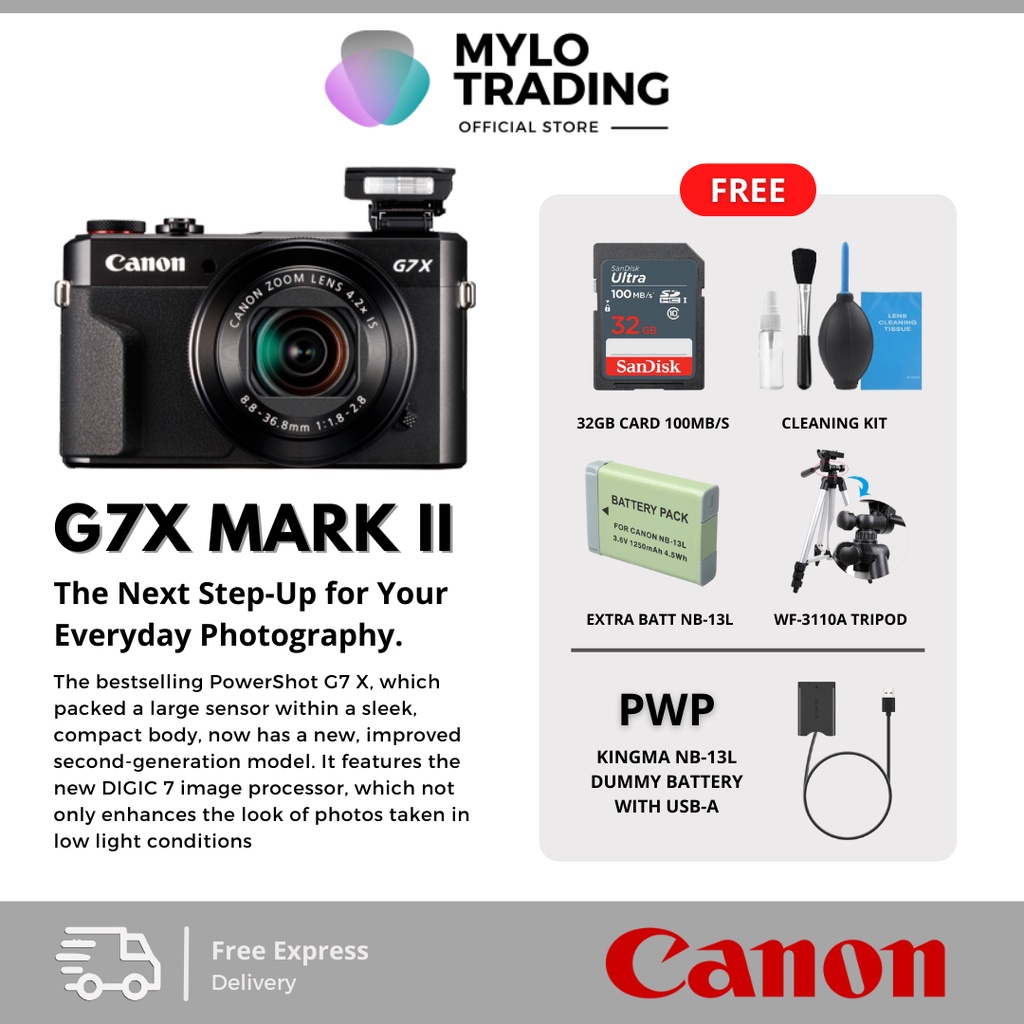 (Ready Stock) Canon PowerShot G7X Mark II & G7X Mark 2 & G7X II & G7XII
