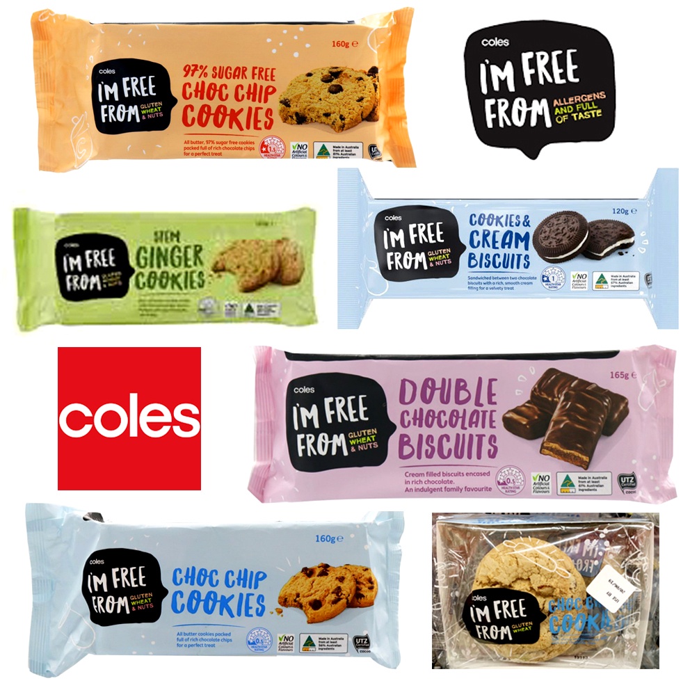 Coles Im Free From Sugar Free Gluten Free Chocolate Chip Cookiesdouble Chocolatecookies Creamstem Ginger Cookies Shopee Malaysia