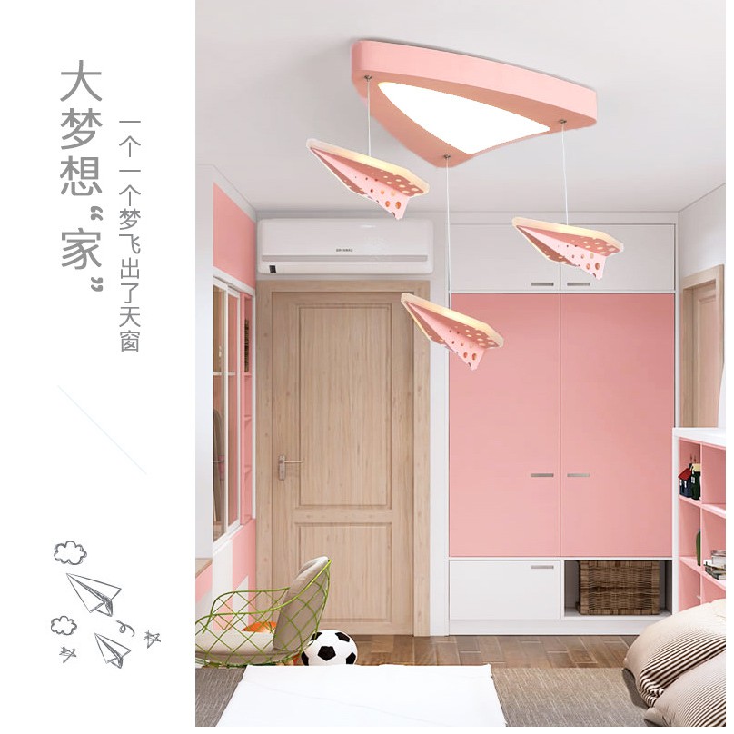 Nordic Children S Room Aircraft Lights Simple Modern Warm Romantic Boy Girl Bedroom Creative Study Led Chandelier