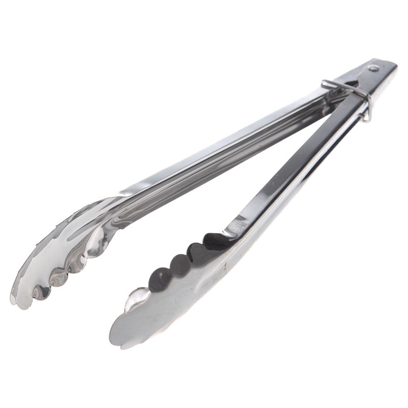12“ Stainless Steel Food Tong Practical Kitchen Tools Set Heat Bread Tong Salad BBQ Cooking Food Serving Tongs