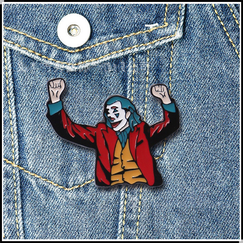 ★ Joker Brooches ★ 1Pc Classic Movie Joaquin Phoenix Doodle Enamel Pins Backpack Button Badges Brooch