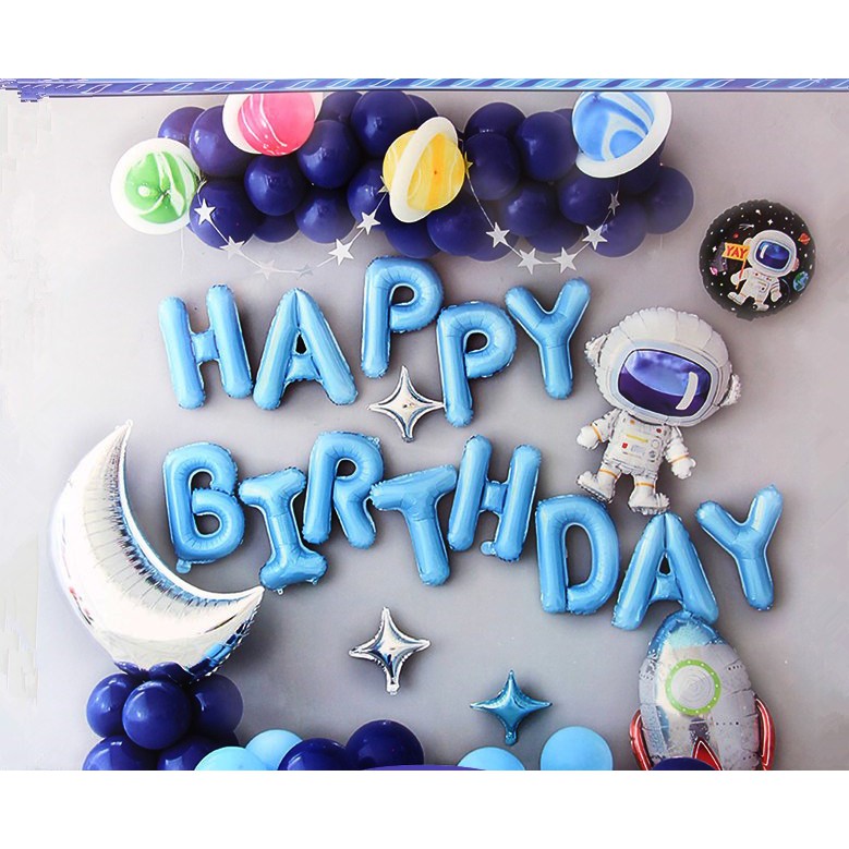 Party Decoration Balloon Cartoon Set Balloon Happy Birthday Set Aluminum  Film Boy Girl Room Deco | Shopee Malaysia