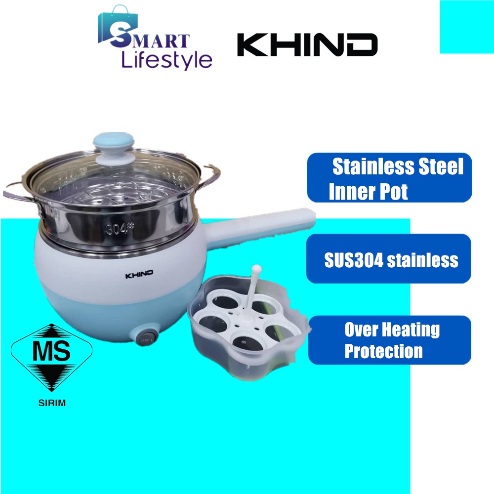 Khind Multi Cooker Stainless Steel 304 Inner Pot (1.2L) MC120 Shopee