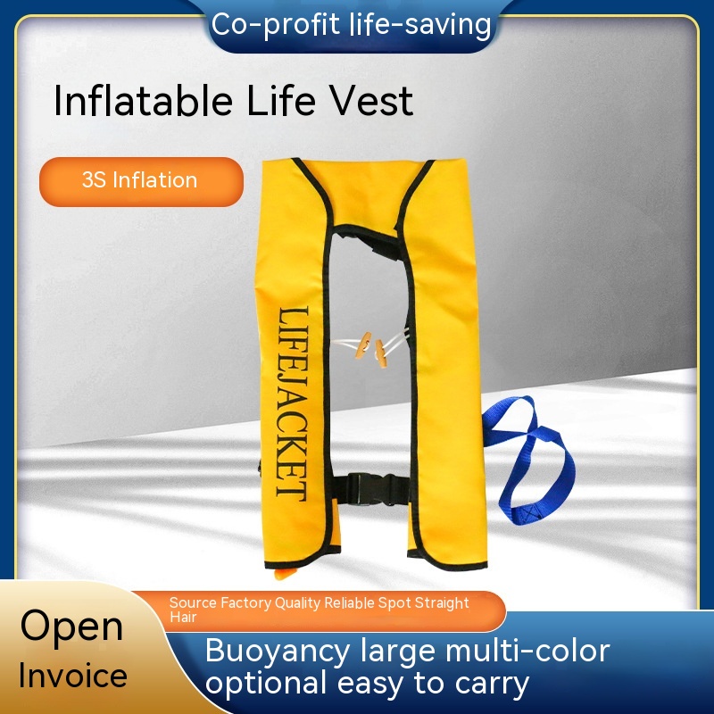 Automatic Inflatable Life Jacket Manual Air Colic Car High Buoyancy Rescue Vest Adult Marine