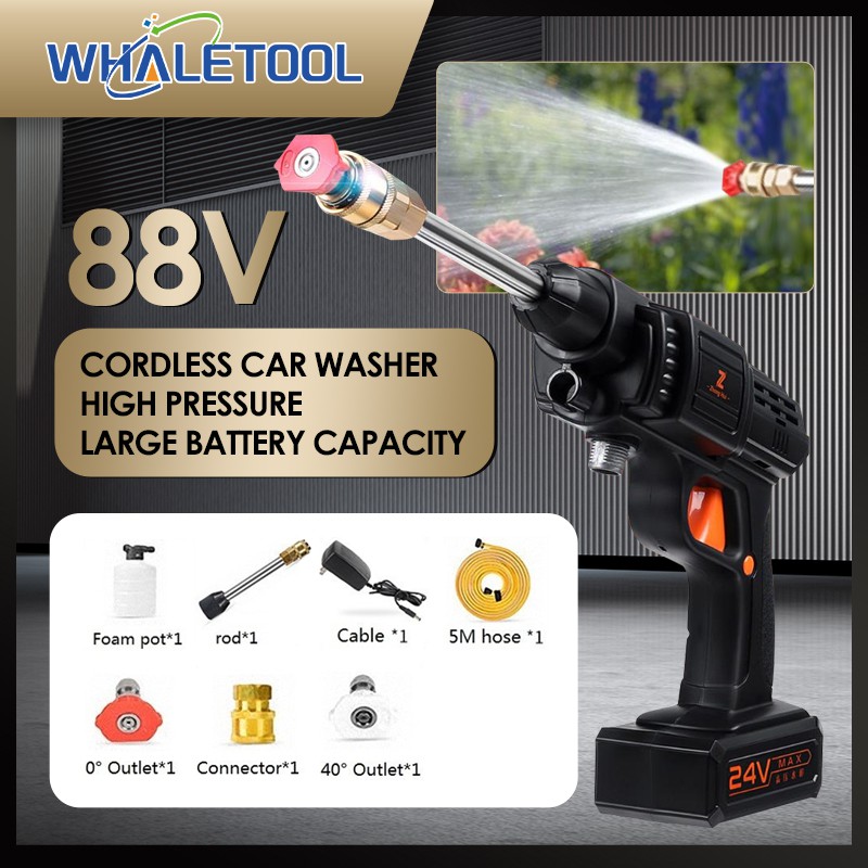 88v Cordless High Pressure Car Washer Gun Handheld Auto Spray Powerful