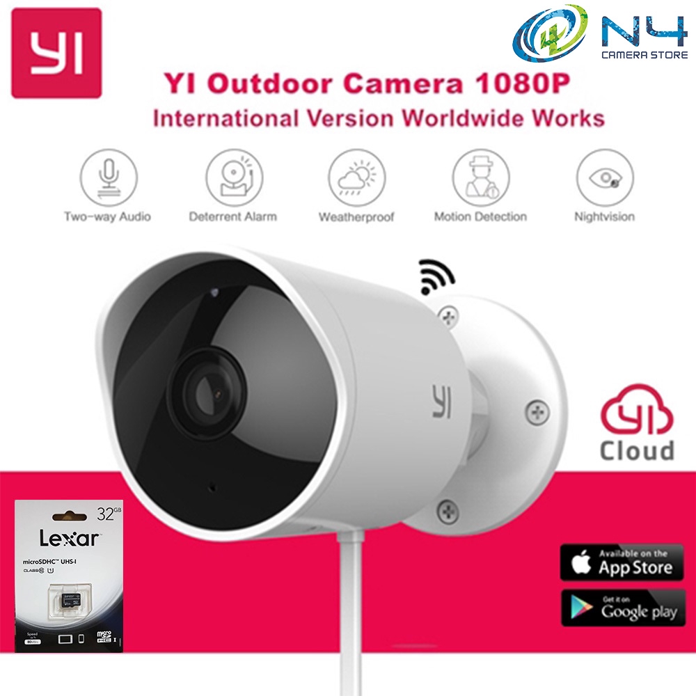 YI Outdoor Camera 1080P Full HD CCTV Wifi Wireless Night Vision IP ...