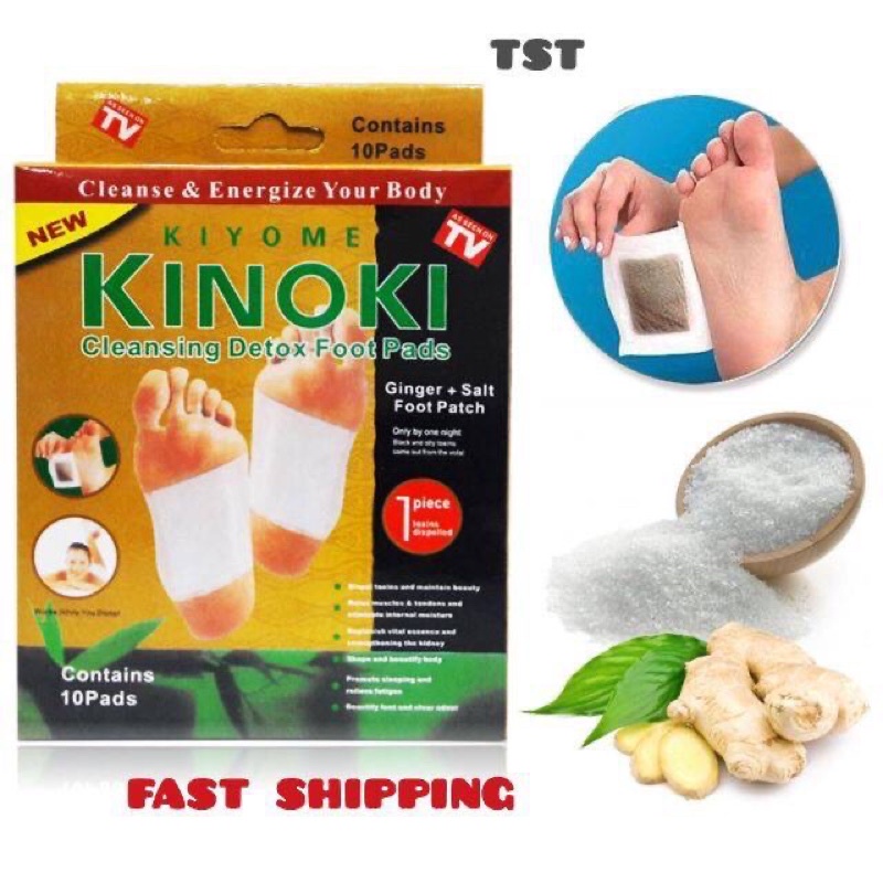 KINOKI DETOX FOOT PADS 10pcs, buang toksin dalam badan, buang kotoran