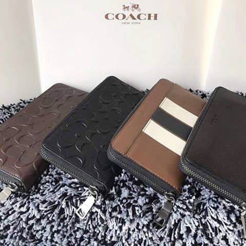 Coach men's zipper wallet F58109 original full set | Shopee Malaysia