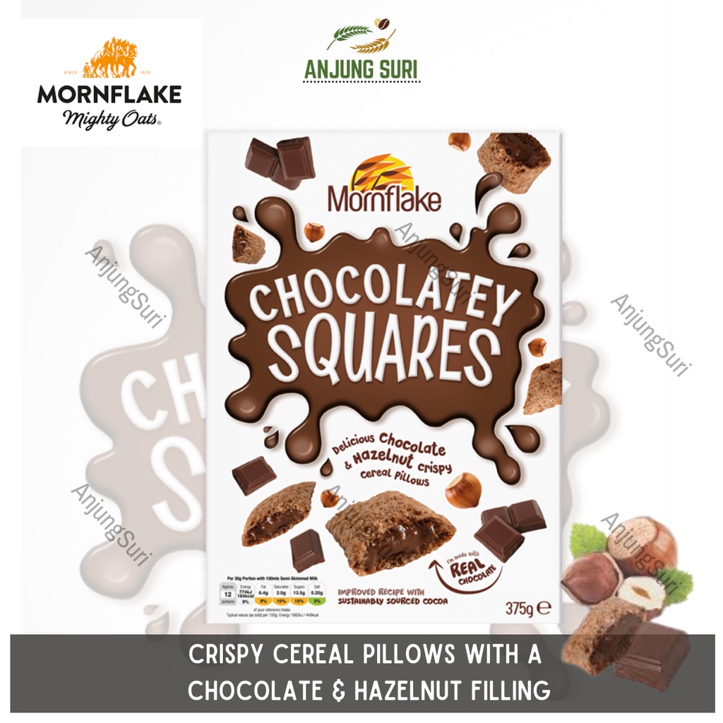 Crispy Breakfast Cereal Pillows with a Chocolate & Hazelnut Filling