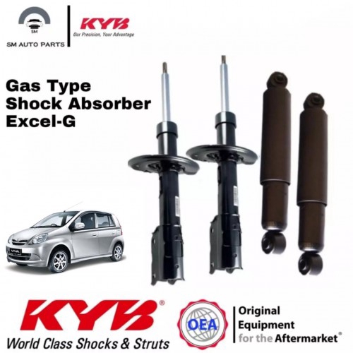 Perodua Viva Kyb Shock Absorber Front Rear 4 Pcs Gas Type Original Genuine Kayaba