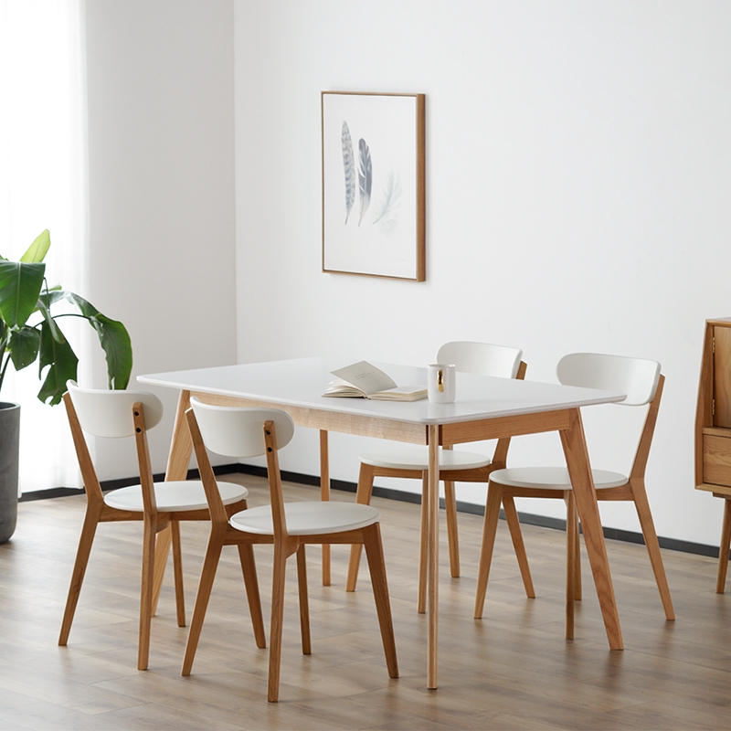 Simple Modern White Dining Table Nordic Small Dining Table And