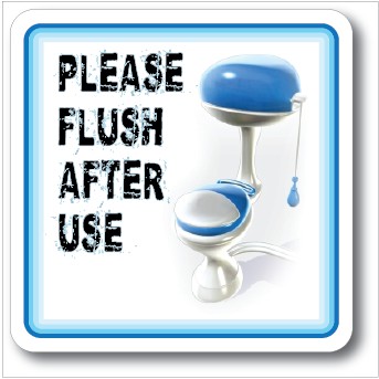 PLEASE FLUSH AFTER USE ACRYLIC SIGN BOARD 110X110MM | Shopee Malaysia