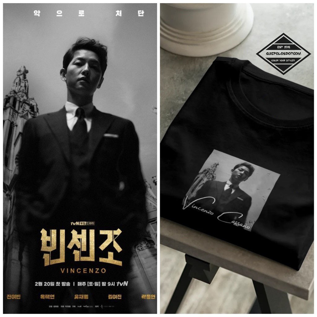 Vincenzo Song Joong Ki T Shirt Song Jong Ki Vincenzo Poster T Shirt Netflix Jackor T Shirt Shopee Malaysia