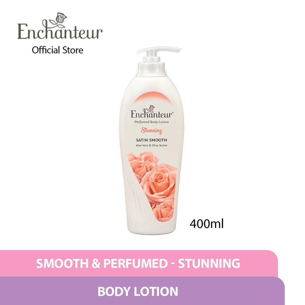 ENCHANTEUR Stunning Satin Smooth Perfumed Body Lotion (400ml) Shopee