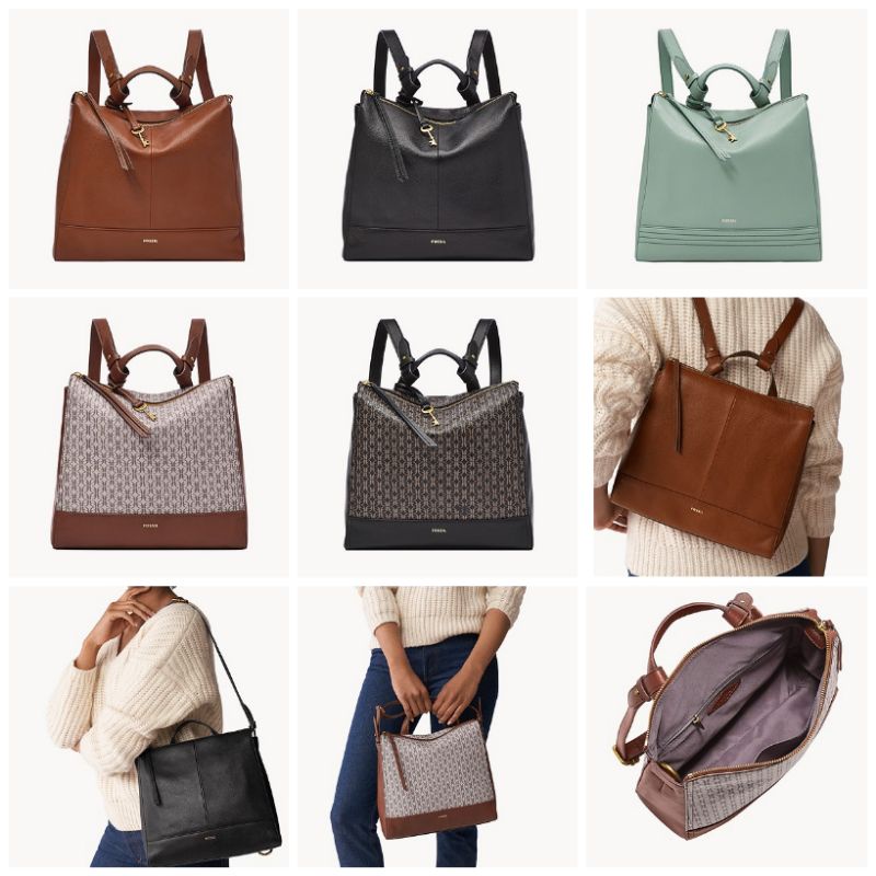 Fossil Elina FREE DUSTBAG convertible small backpack original fossil