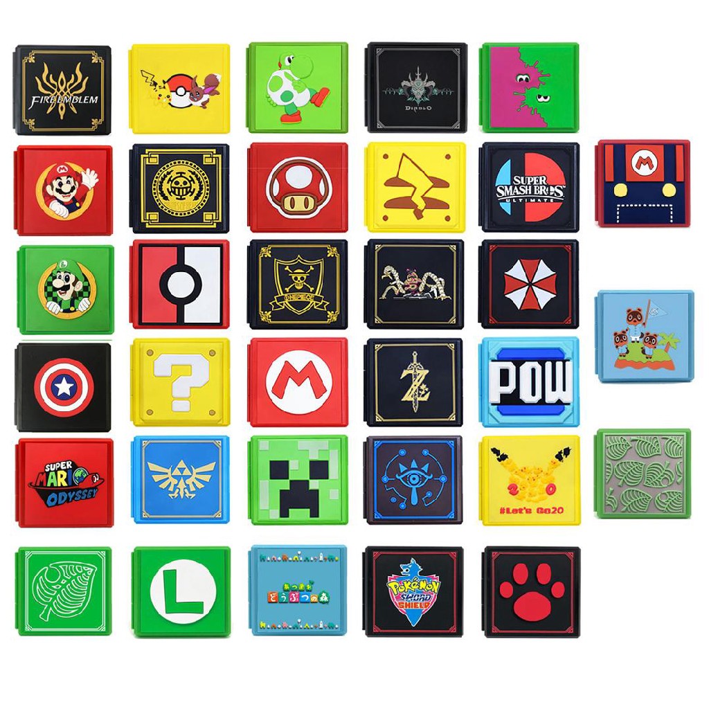 Nintendo Switch Premium Card Case 12+12 Pikachu Mario Zelda Animal