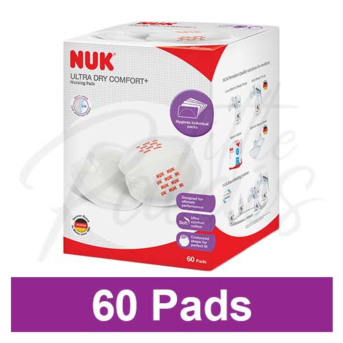 NUK Ultra Dry Comfort Breast Pad Disposable Nursing Pads 60pcs Individual Packs Breastpad Pelapik Pakai Buang Menyusu