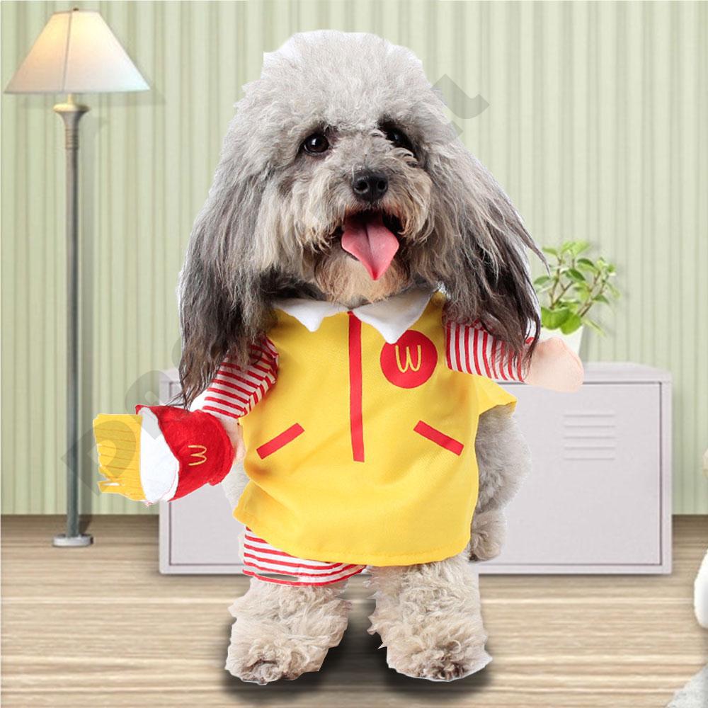 Cute Pet Dog Puppy Pet Western Style Suit Bow Tie Jumpsuit Waiter Costume S-XXL