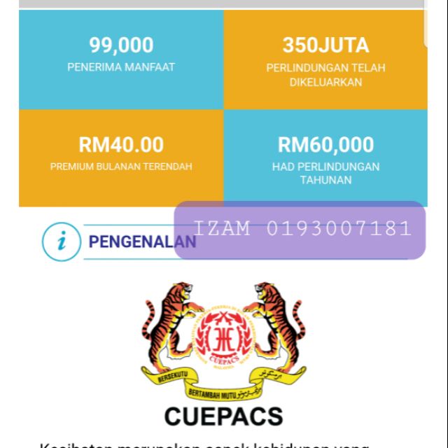 Takaful Penghospitalan Dan Pembehahan Cuepacs Care Medical Card Utk Penjawat Awam Shopee Malaysia