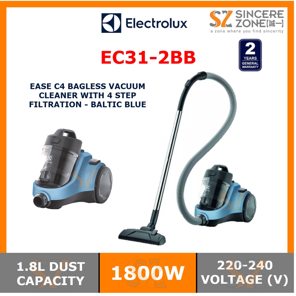 Electrolux EC312BB 1800W Ease C4 Bagless Vacuum Cleaner with 4 Step