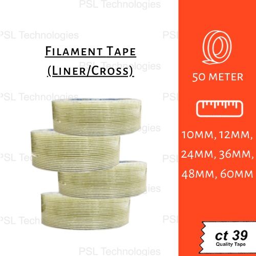 Filament Tape Cross / Line Fiberglass Tape Shopee Malaysia
