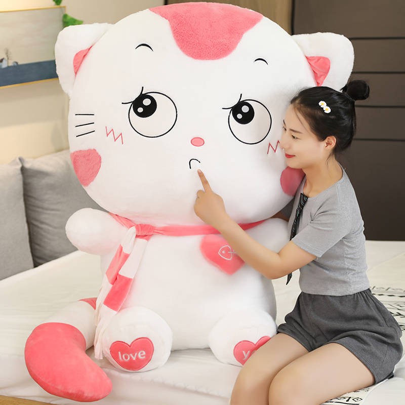 mainan kucing﹏ Mainan mewah gadis kucing bantal boneka anak patung