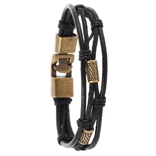 SIMPLICO Men Fashion Bracelet PU Leather Style Vintage SIMPLICO Men Fashion Bracelet PU Leather Style Vintage