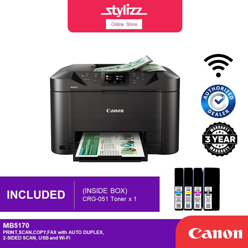 CANON PIXMA MB5170 INKJET A4 ALL-IN-ONE PRINTER (PRINT, SCAN, COPY, FAX