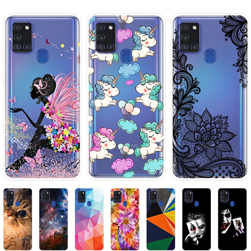 Samsung Galaxy A21s Case Silicone Soft TPU Paint Phone Case Back Cover