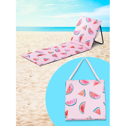 Folding Portable Reclining Beach Mat Outdoor Tikar Pantai Bersandar ...