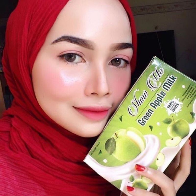 (READY STOCK) Green Apple Milk minuman kesihatanapple susu untuk kurus untuk cerahkan kulit