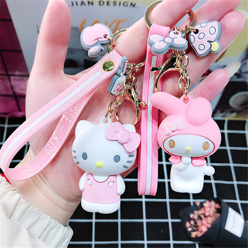 Sanrio Keychain Kitty Melody Keroppi Badtz Pom Pom Purin Chinnamoroll