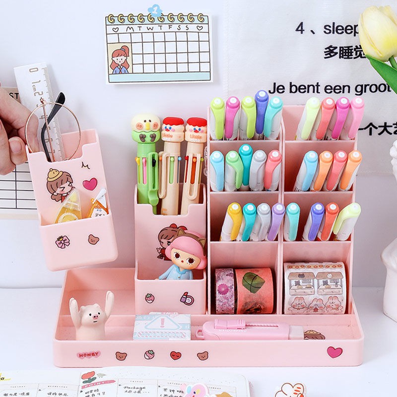 Multifunction Pen Holder Desktop Office School Storage Pen Holder