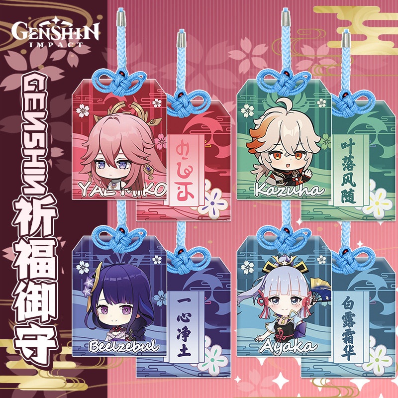 Genshin Impact Amulet Cosplay Inazuma Yae Miko Zhongli Protective