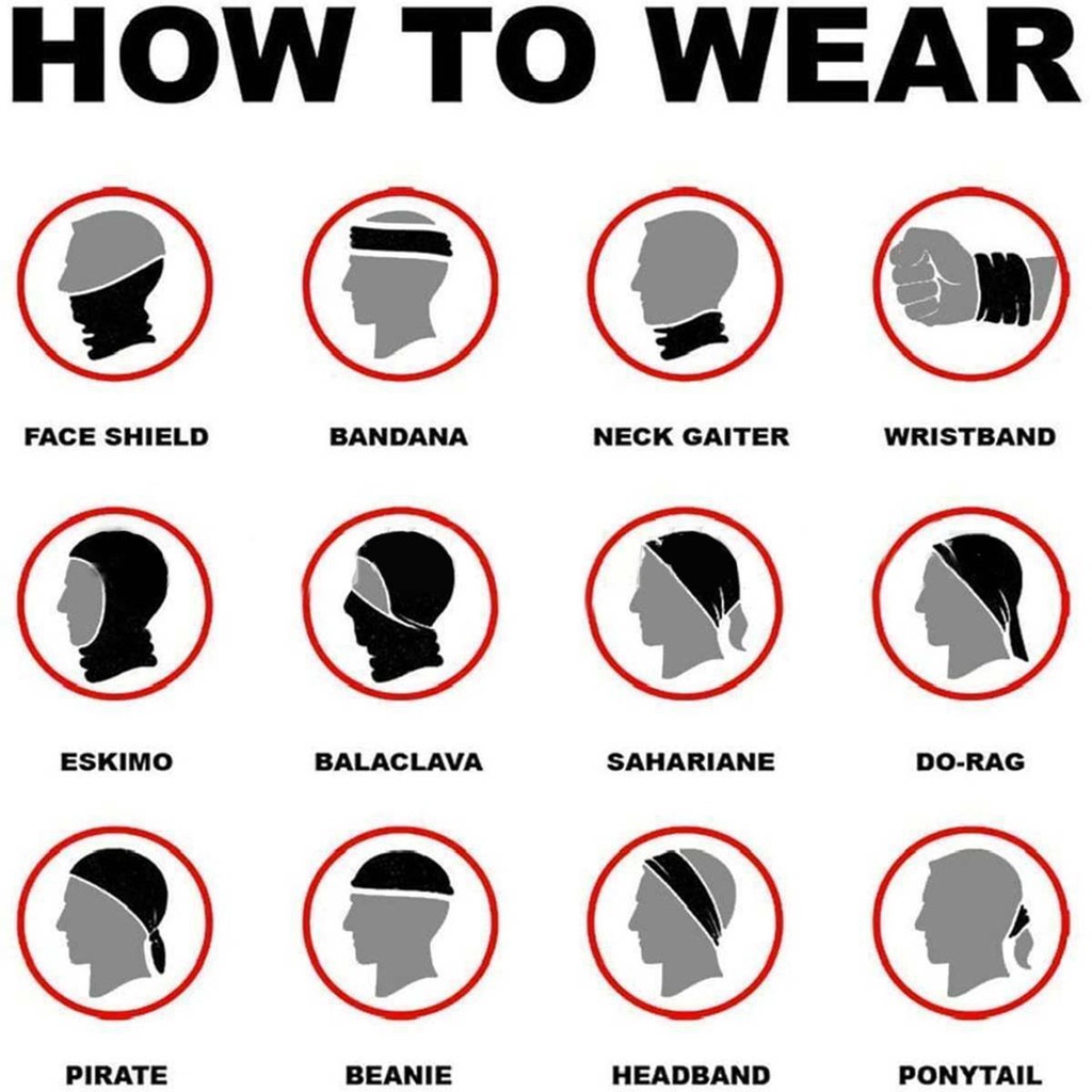 Multi Versatile Outdoor Headwear Scarf Solid Plain Color Bandana Mask Neck Tube Sun Protection Quality - Image 5